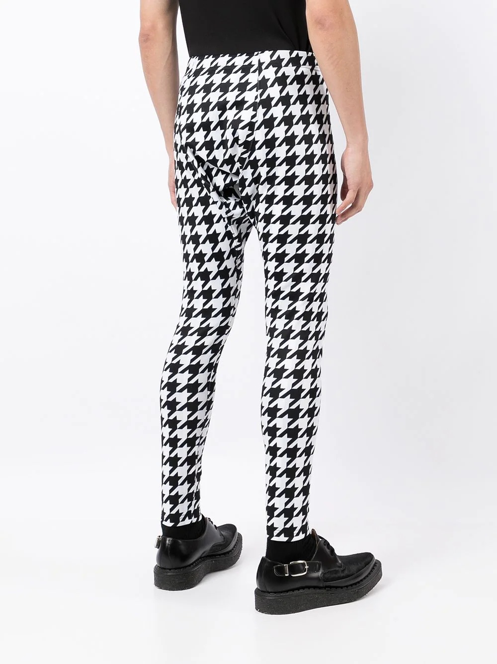 asymmetric houndstooth leggings - 4