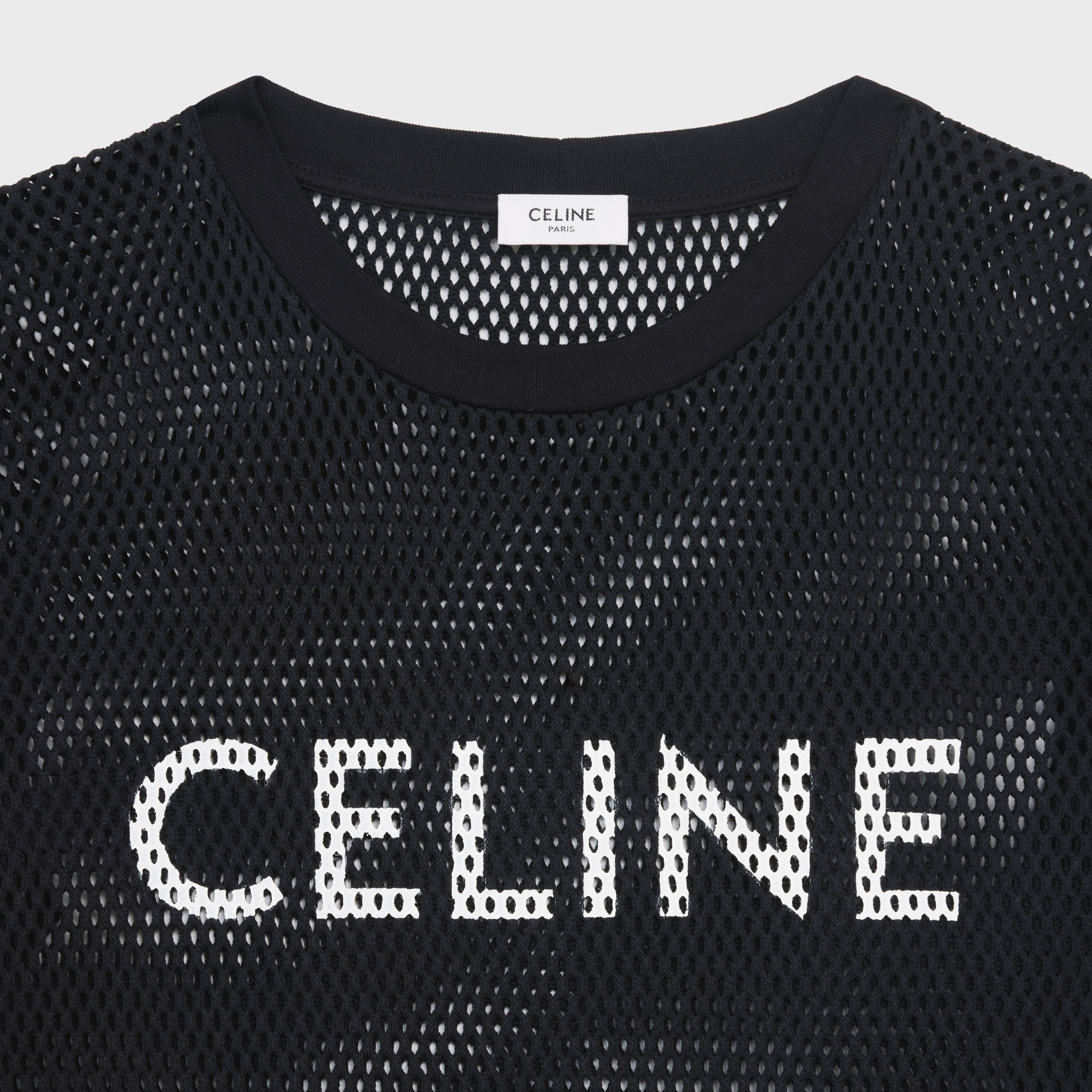 LOOSE CELINE T-SHIRT IN COTTON MESH - 3