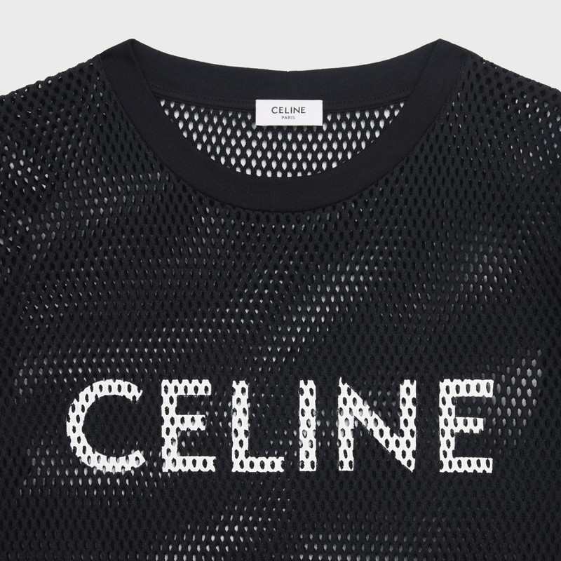 LOOSE CELINE T-SHIRT IN COTTON MESH 3