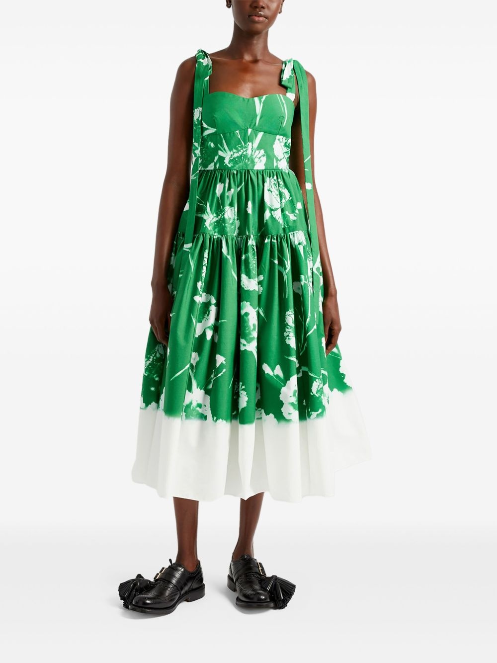 floral-print midi dress - 2