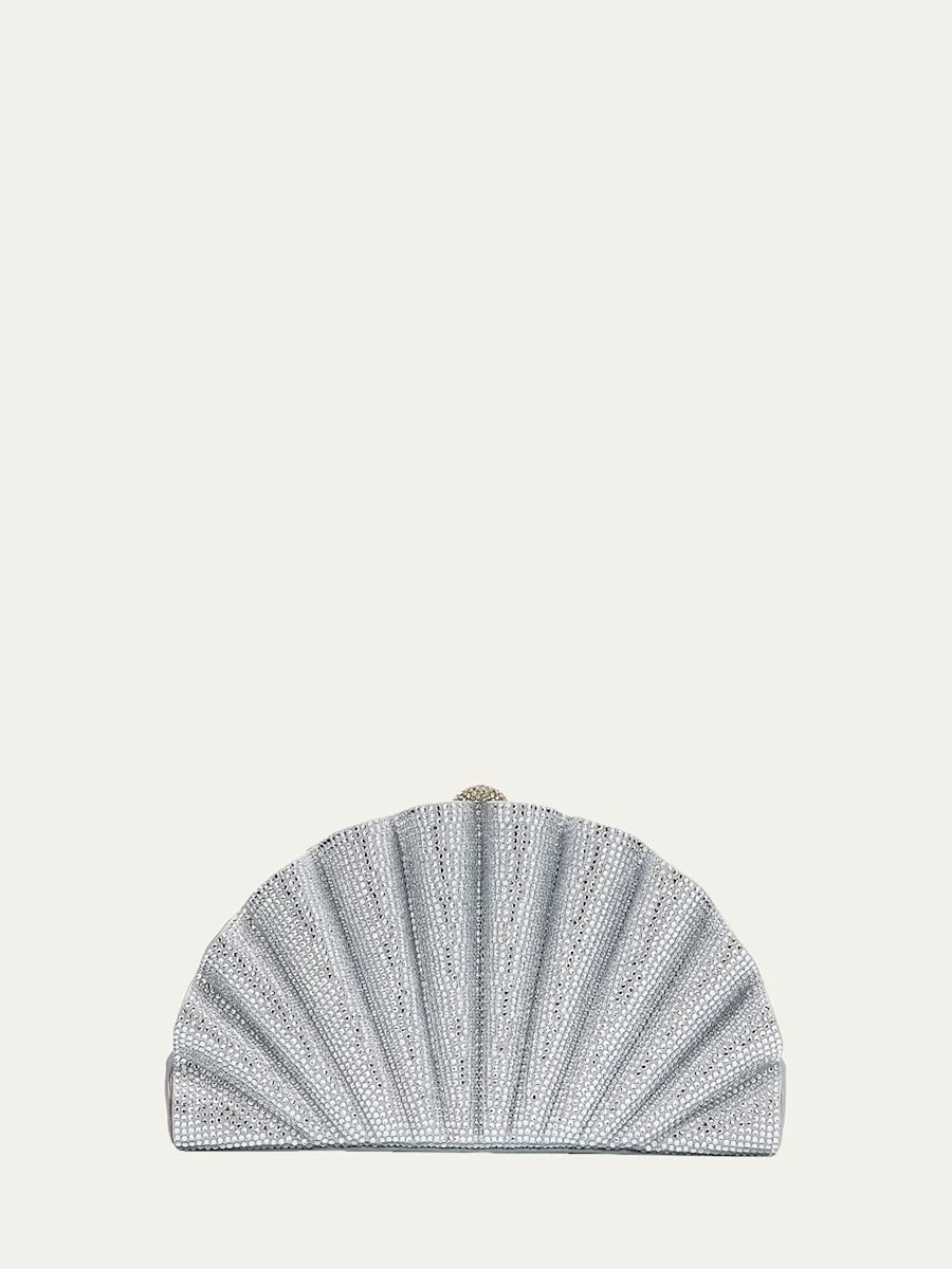 Origami Crystal Fan Clutch Bag - 1