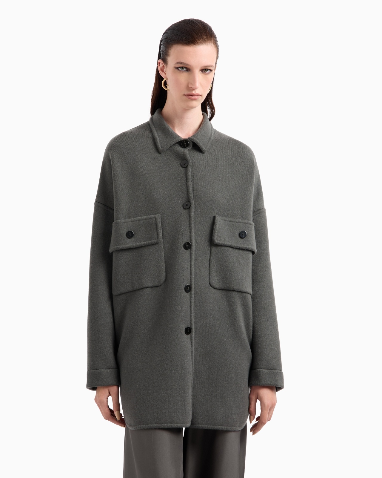 CASHMERE AND VIRGIN WOOL SHIRT JACKET - 4