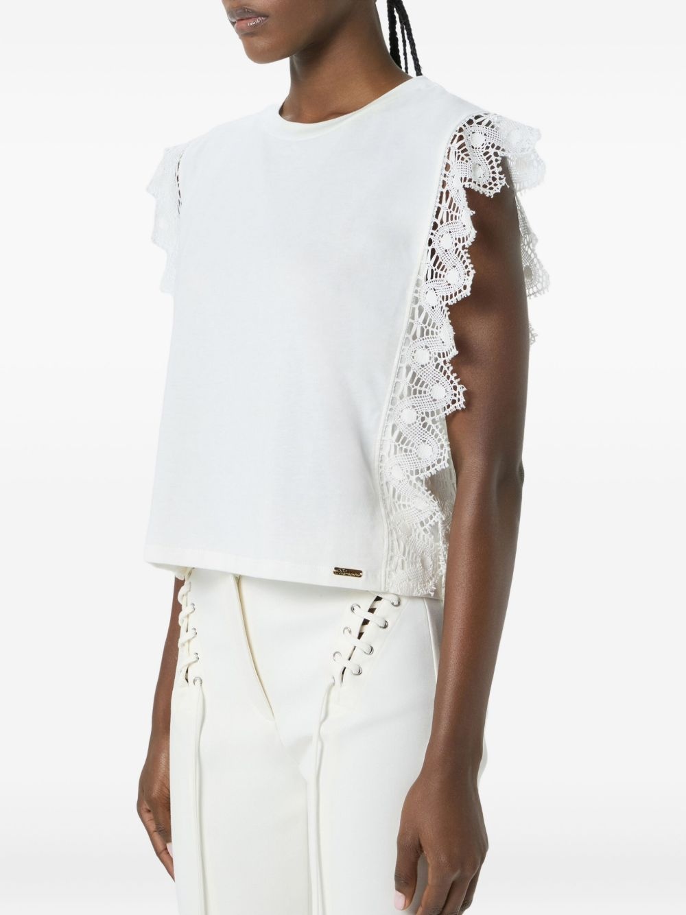lace-detail tank top - 4