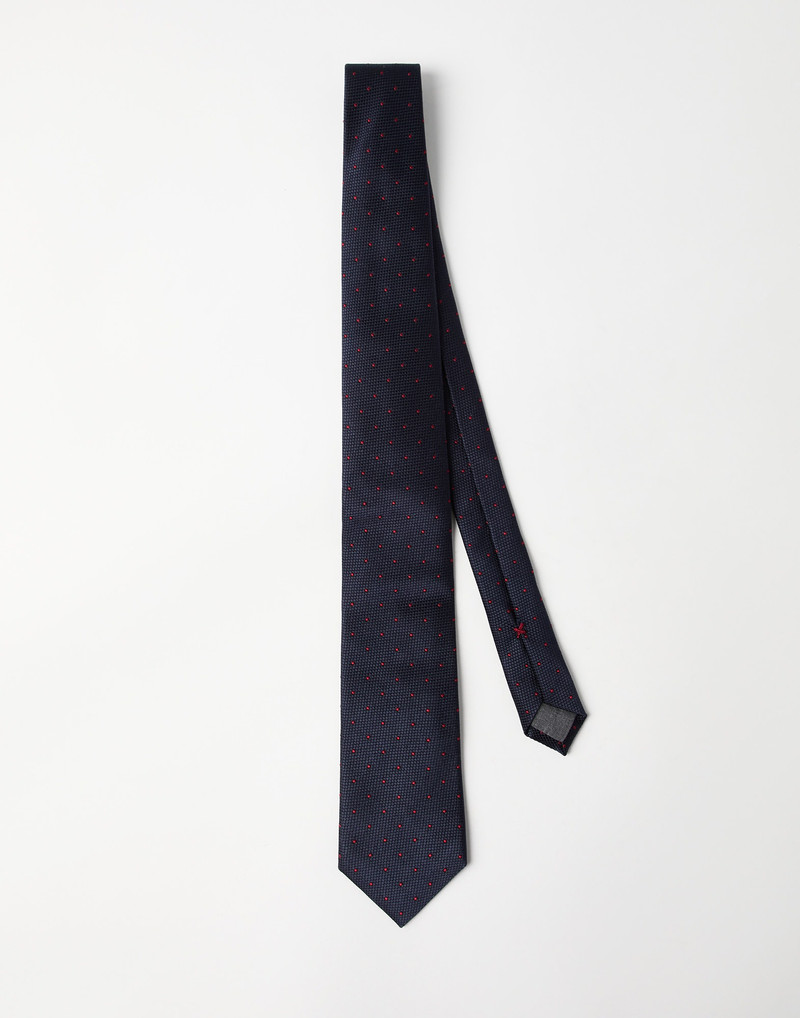 Spotted silk tie 1