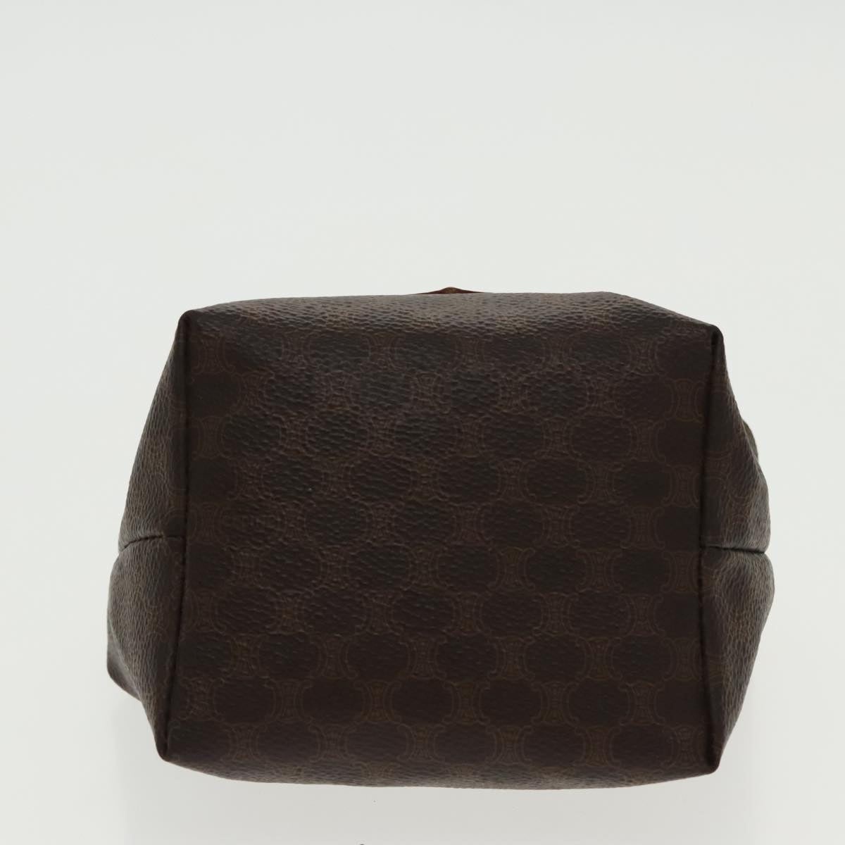 CELINE Macadam Canvas Hand Bag Pvc Leather Gold Brown - 5