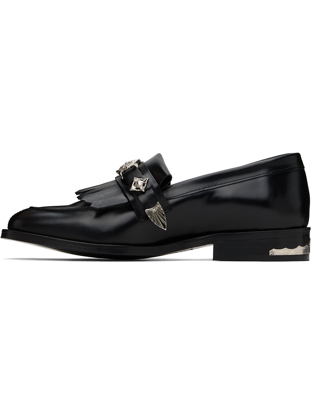 Black Fringe Loafers - 3