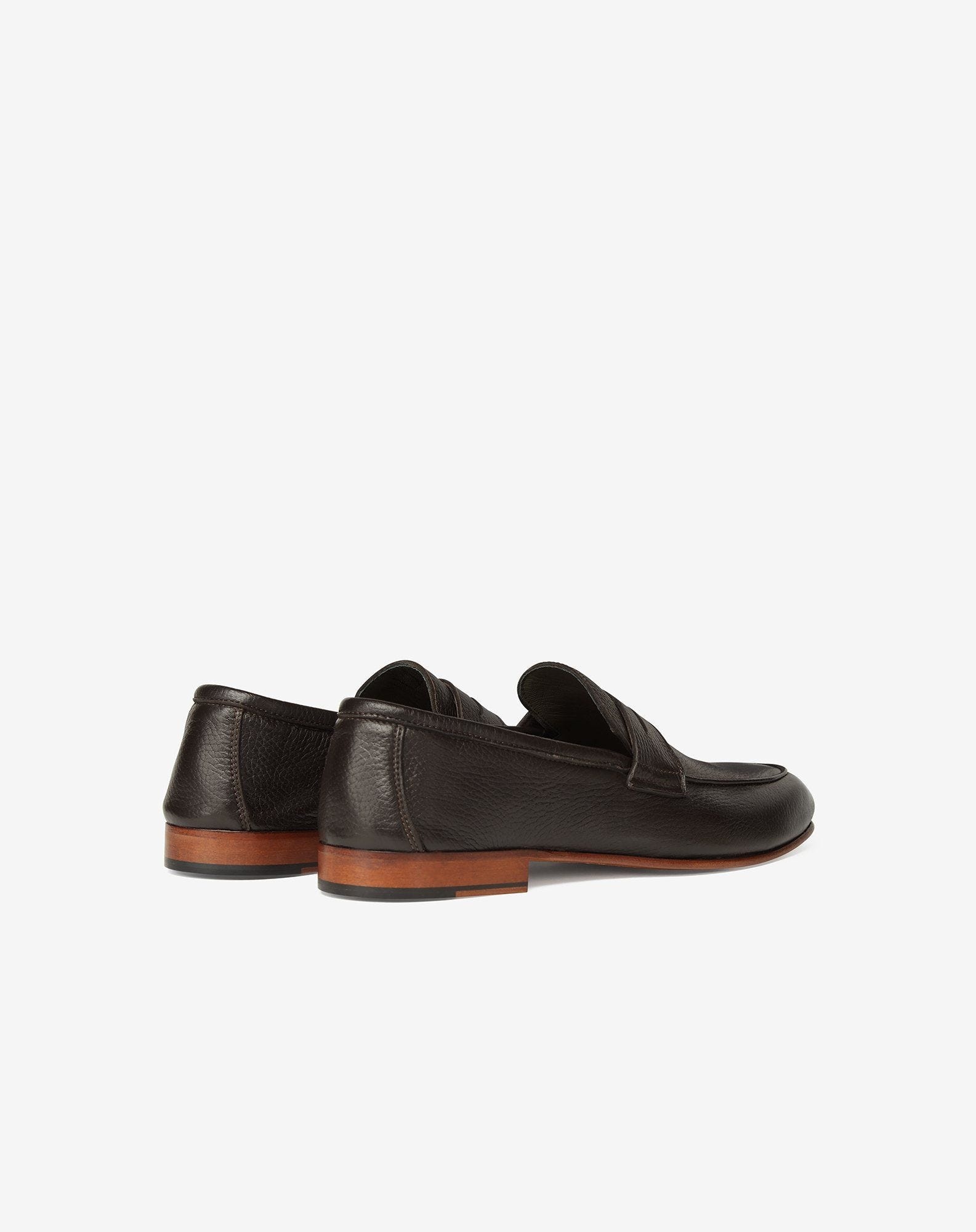 Brown deerskin loafers - 3