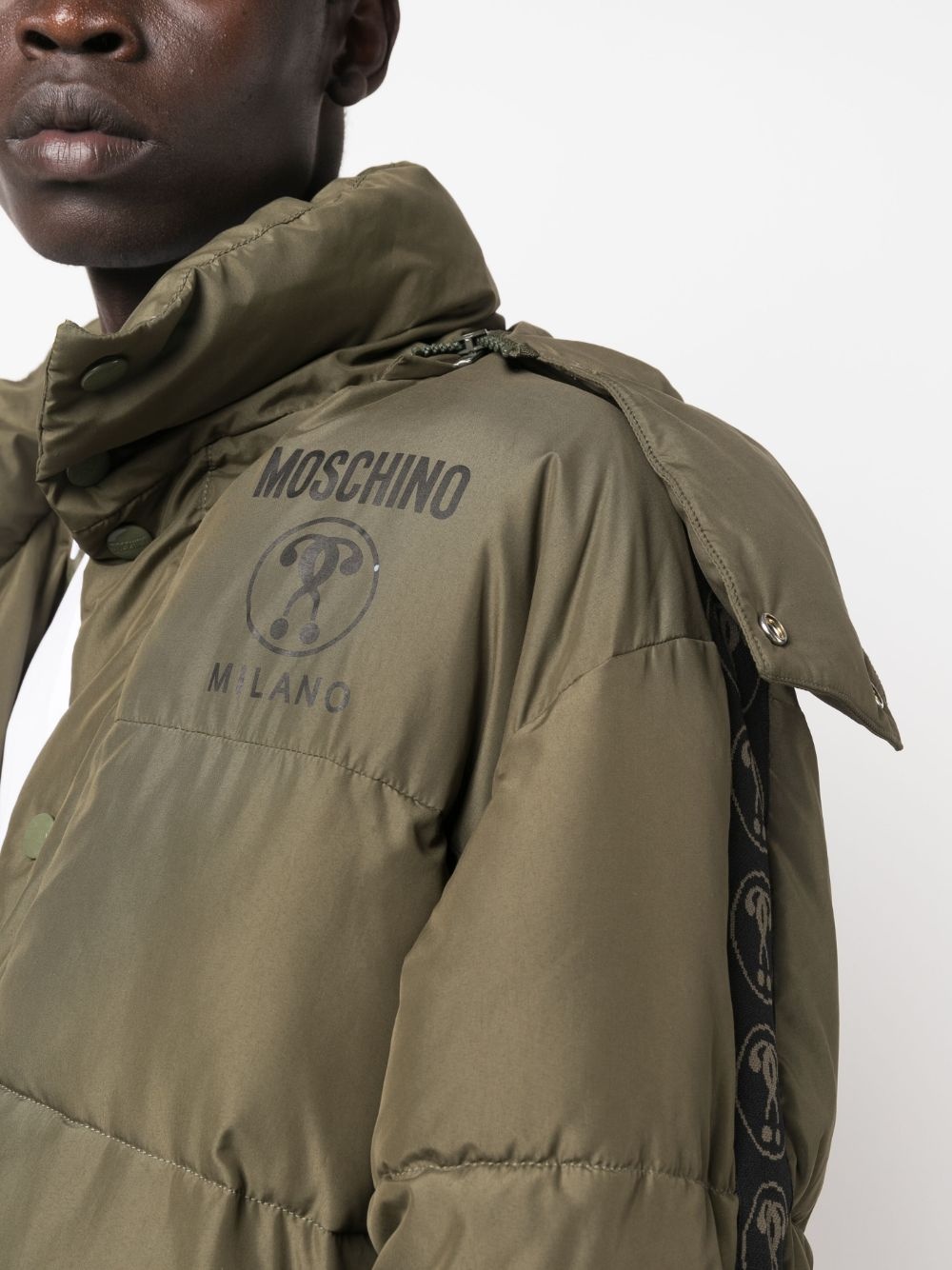 logo-print padded jacket - 5