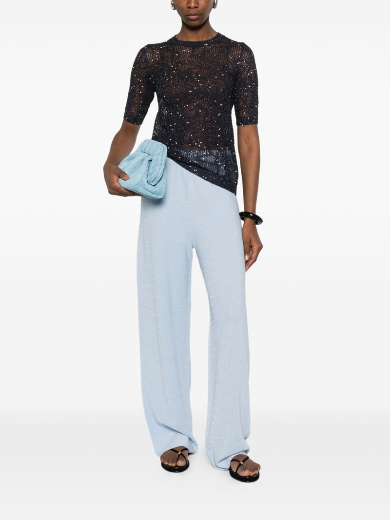 FABIANA FILIPPI open-knit sparkle T-shirt outlook