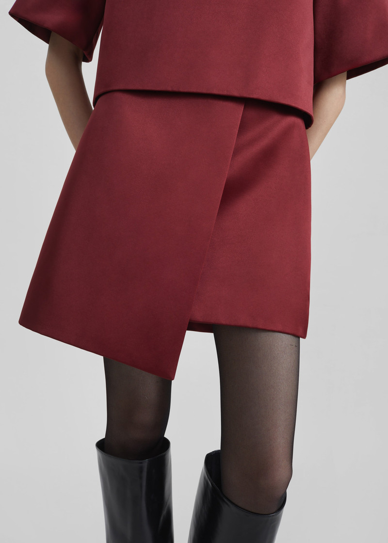 By Malene Birger Raye Mini Skirt - Cabernet 4