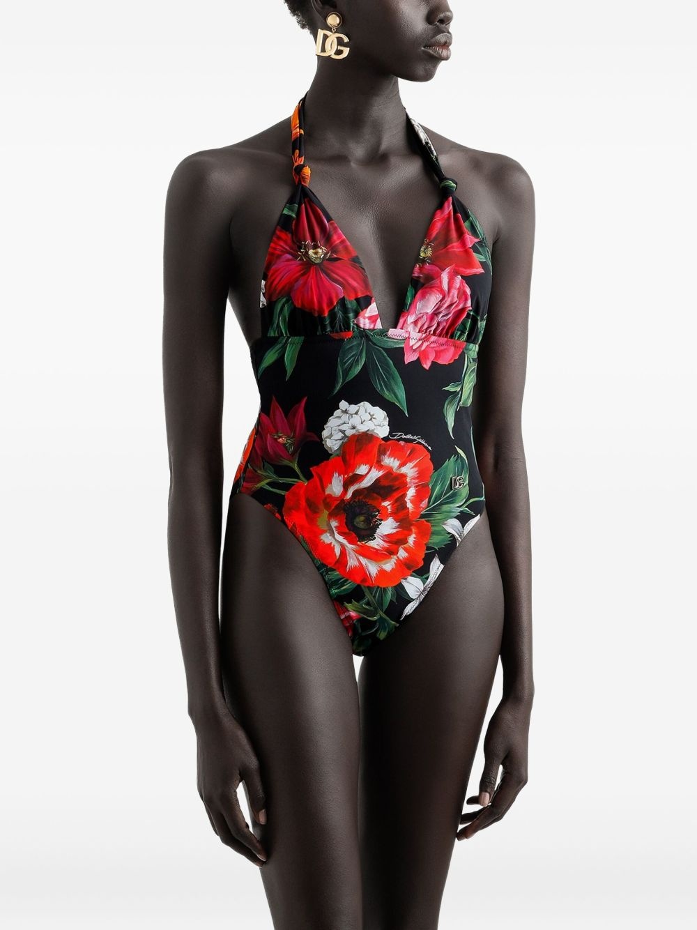 floral-print swimsuit - 2
