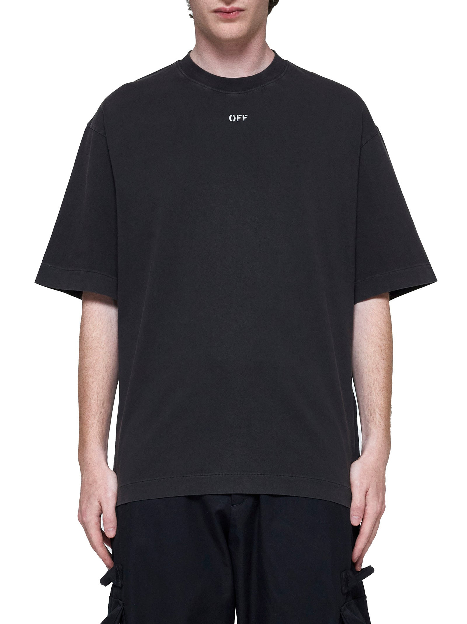 Off White Men S. Mattew Cotton T-Shirt - 2