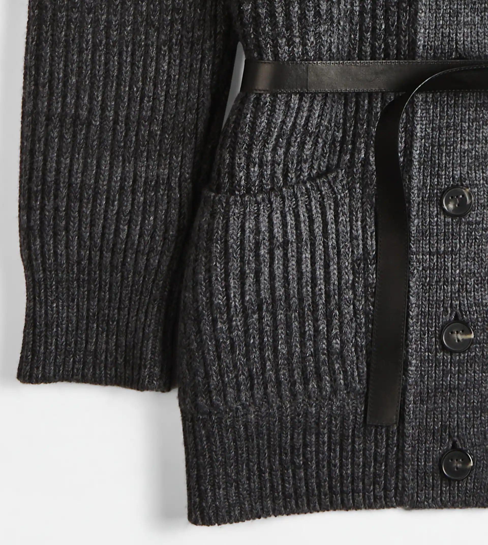 CASHMERE BLEND OVER CARDIGAN - GREY - 8
