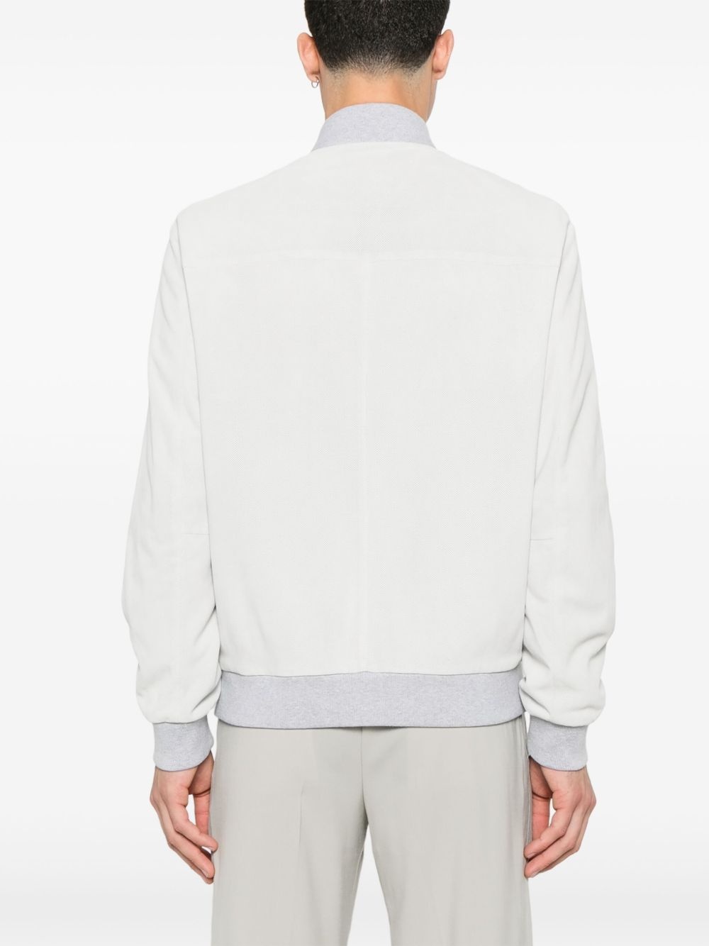perforated bomber jacket - 4