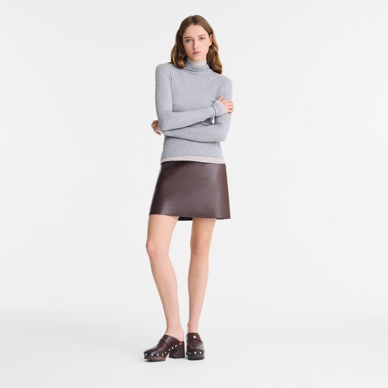 Longchamp Thin turtleneck sweater Grey - Jersey outlook