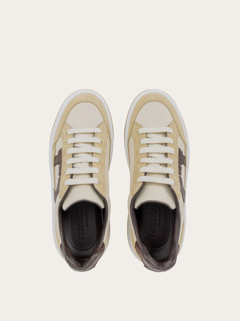 FERRAGAMO Low top sneaker with Gancini outline outlook