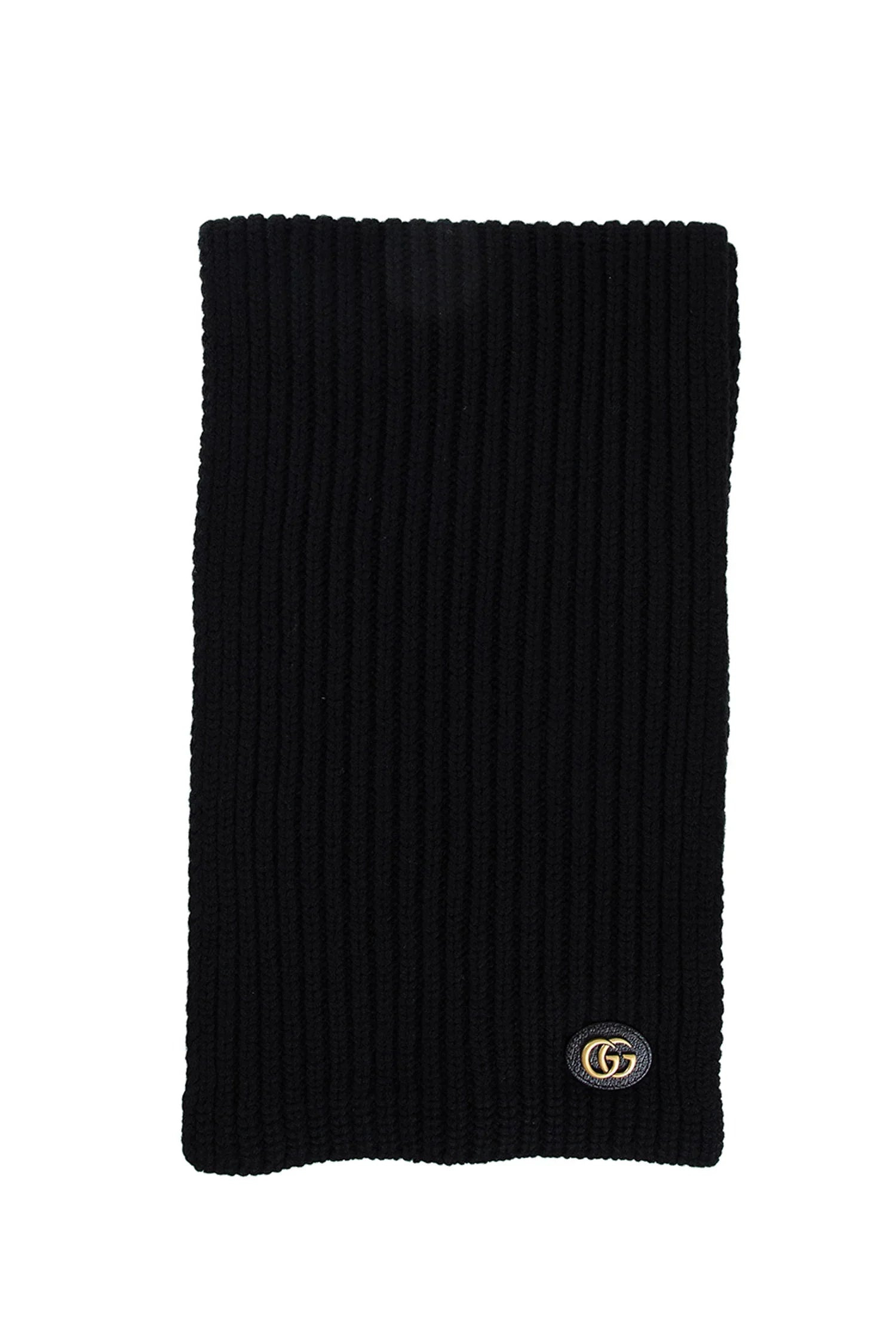Knit-Wool-Scarf-With-Logo-Patch - 1