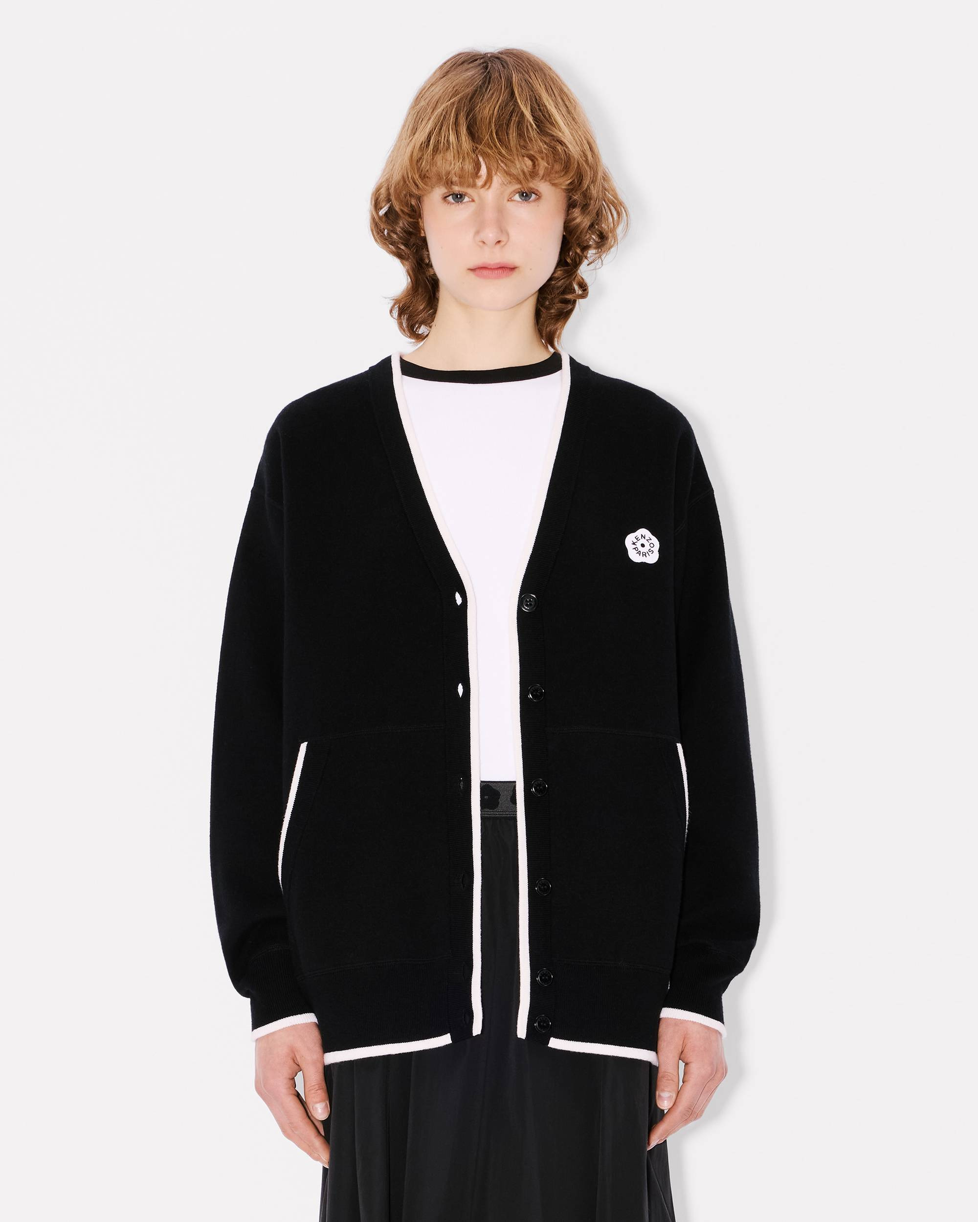 'Boke Flower 2.0' embroidered cardigan in cotton and wool - 3