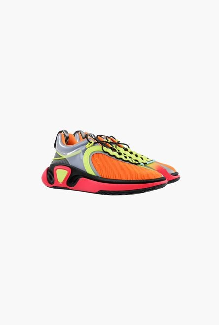 Gummy leather, PVC and multicolor mesh B-Runner sneakers - 2