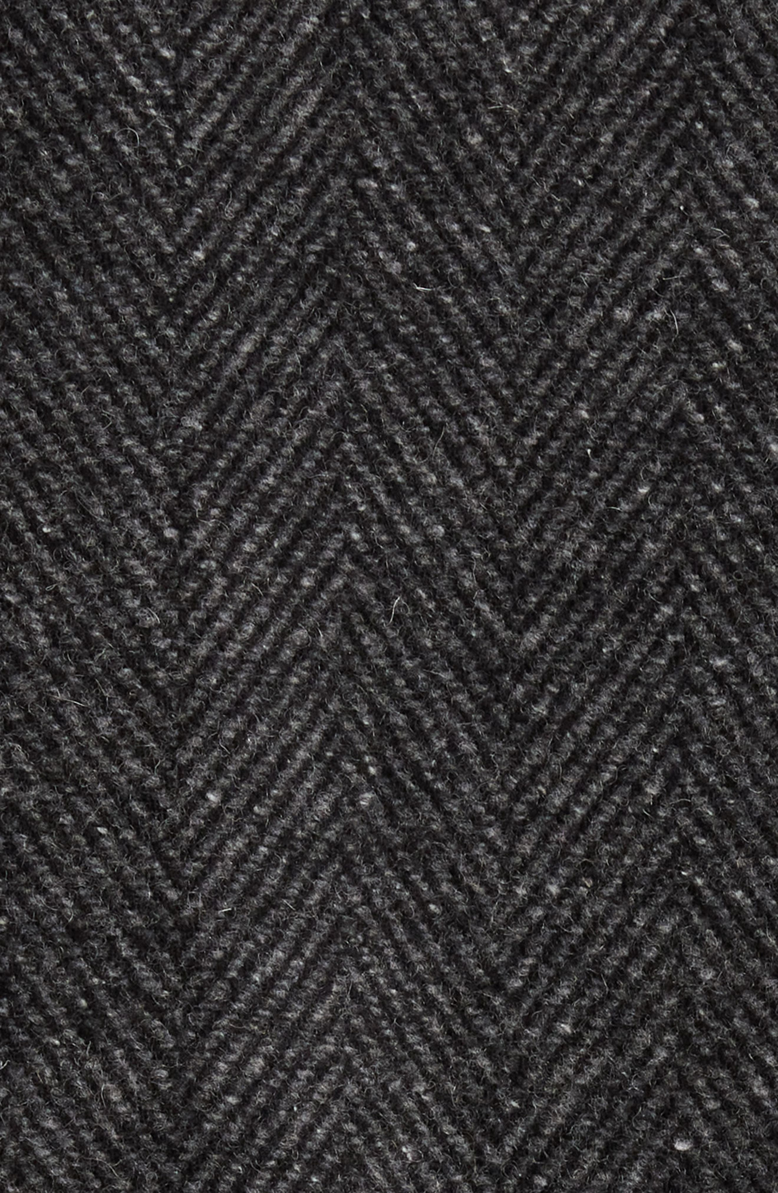 Vince Balmacaan Herringbone Recycled Wool Blend Coat in Heather Charcoal at Nordstrom - 5