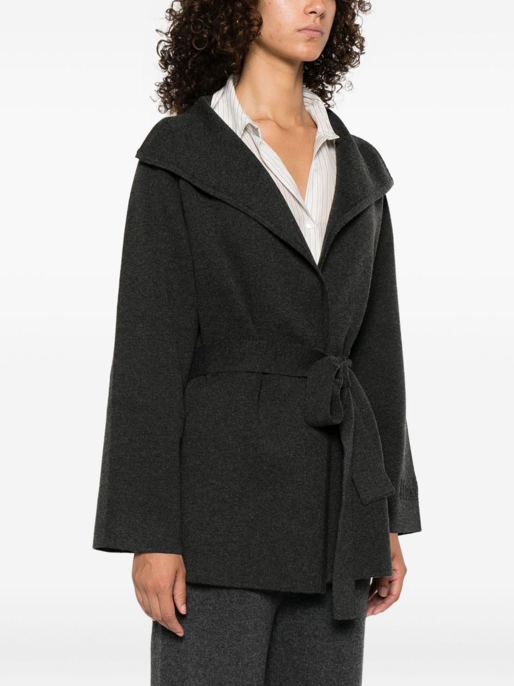 asymmetrical-collar jacket - 3
