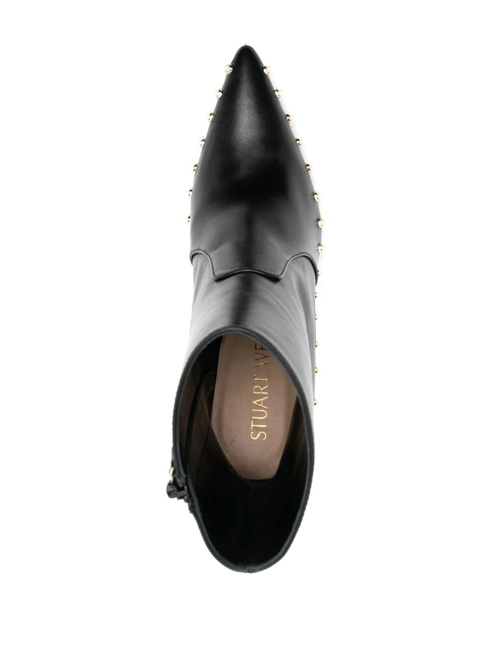 pearl-detail 110mm leather boots - 4