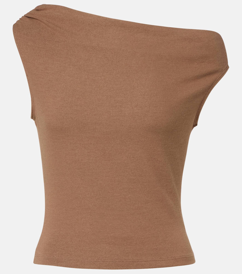 Lauren asymmetric jersey top 1