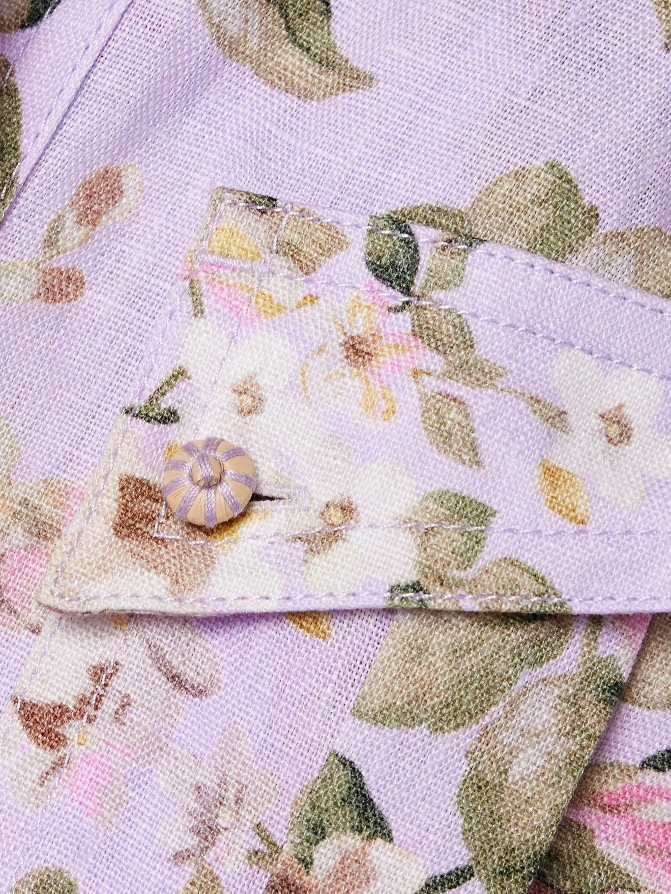 Acacia belted floral-print linen playsuit - 4