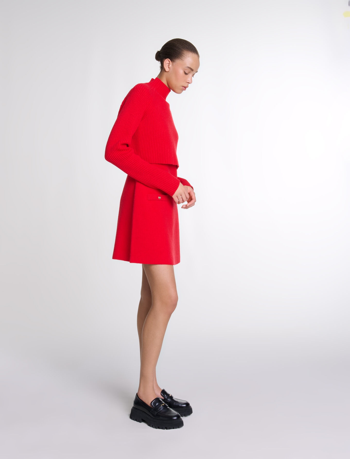 Knit 2-in-1 short dress - 3