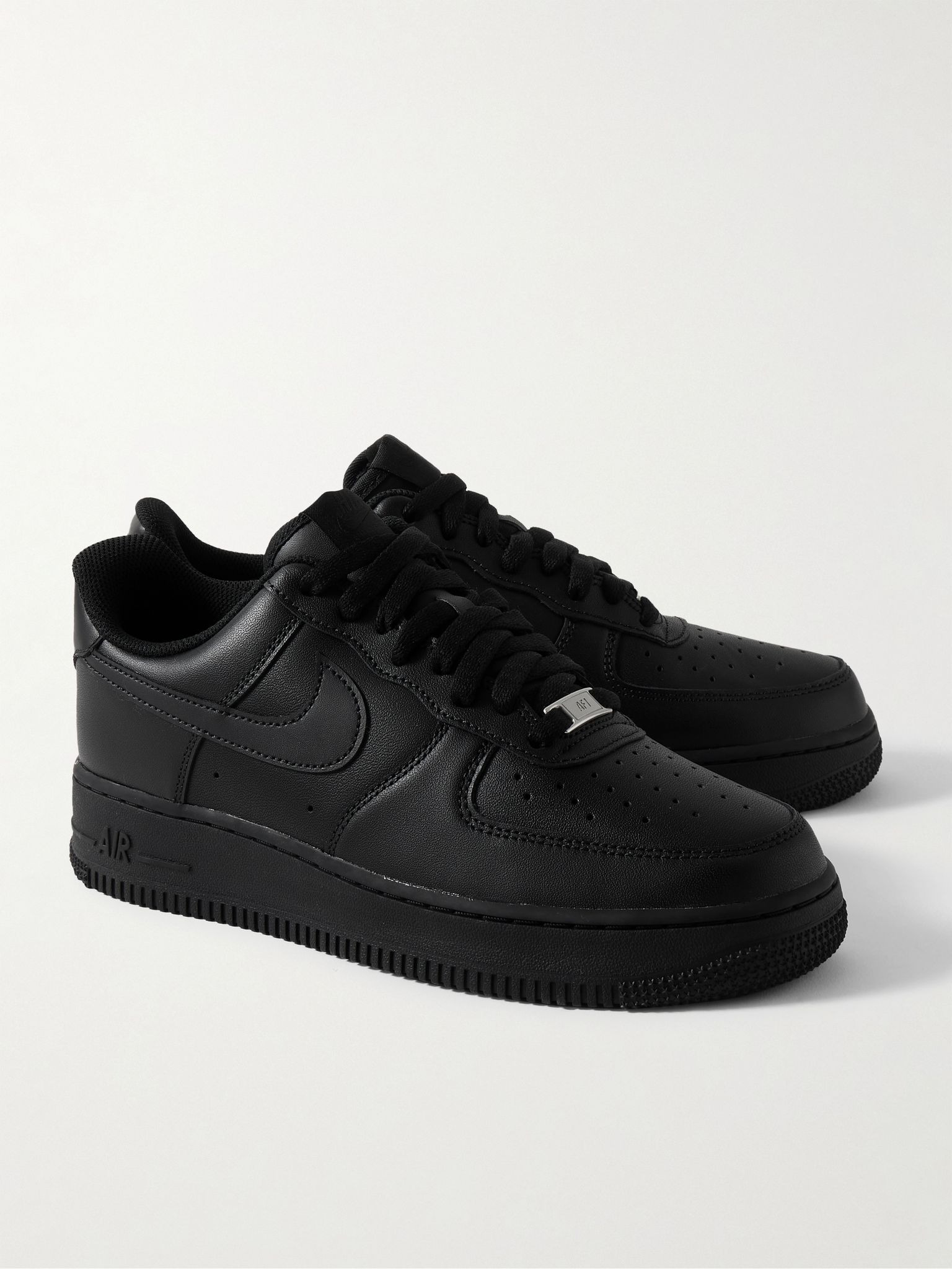 Air Force 1 '07 Leather Sneakers Black - 4