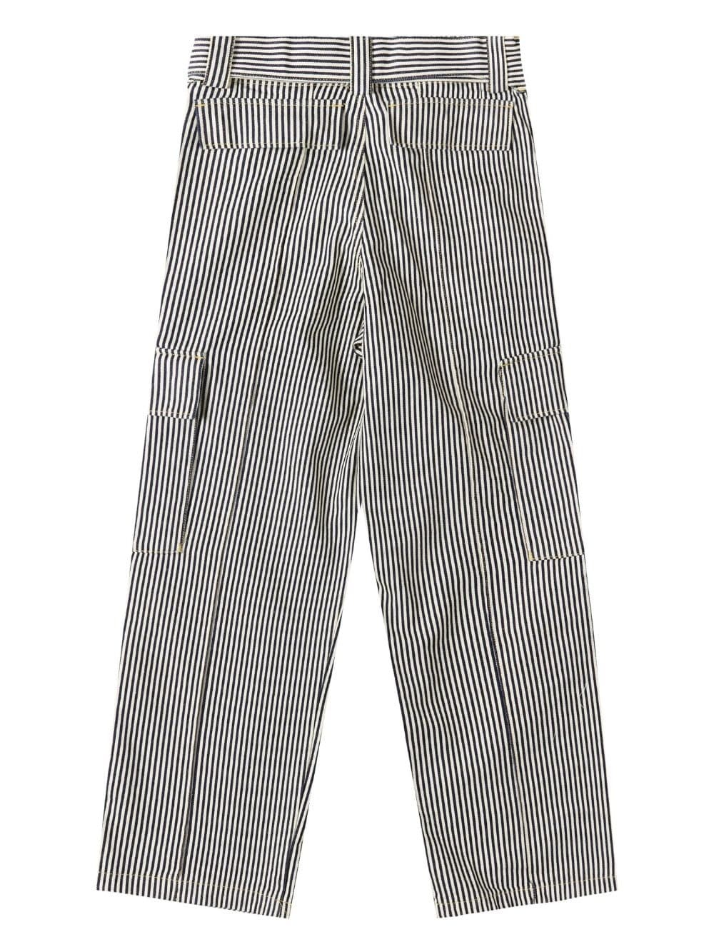 striped "Blue" straight trousers - 2