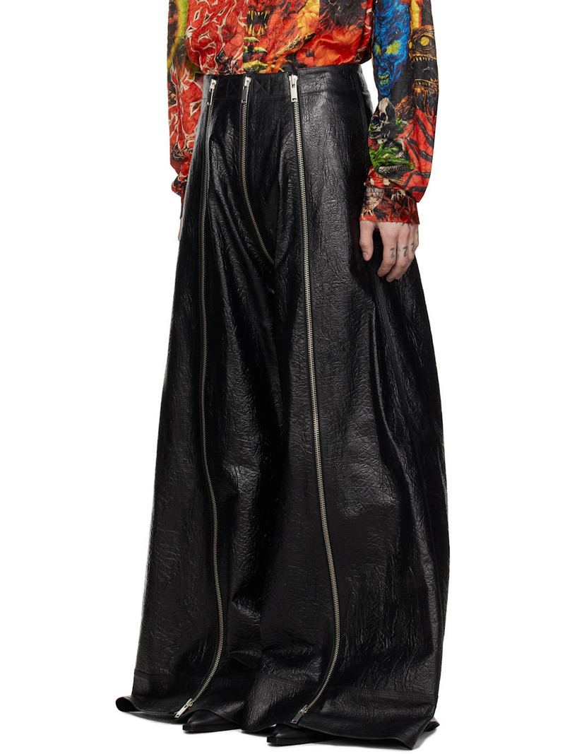 LU'U DAN Black Flight Leather Pants outlook