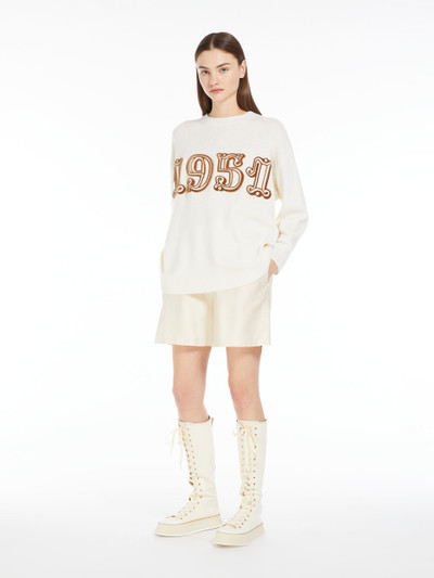Max Mara FIDO Wool and cashmere monogram pullover outlook
