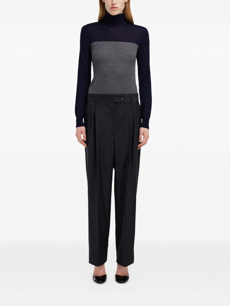 FERRAGAMO pinstripe pleated trousers outlook