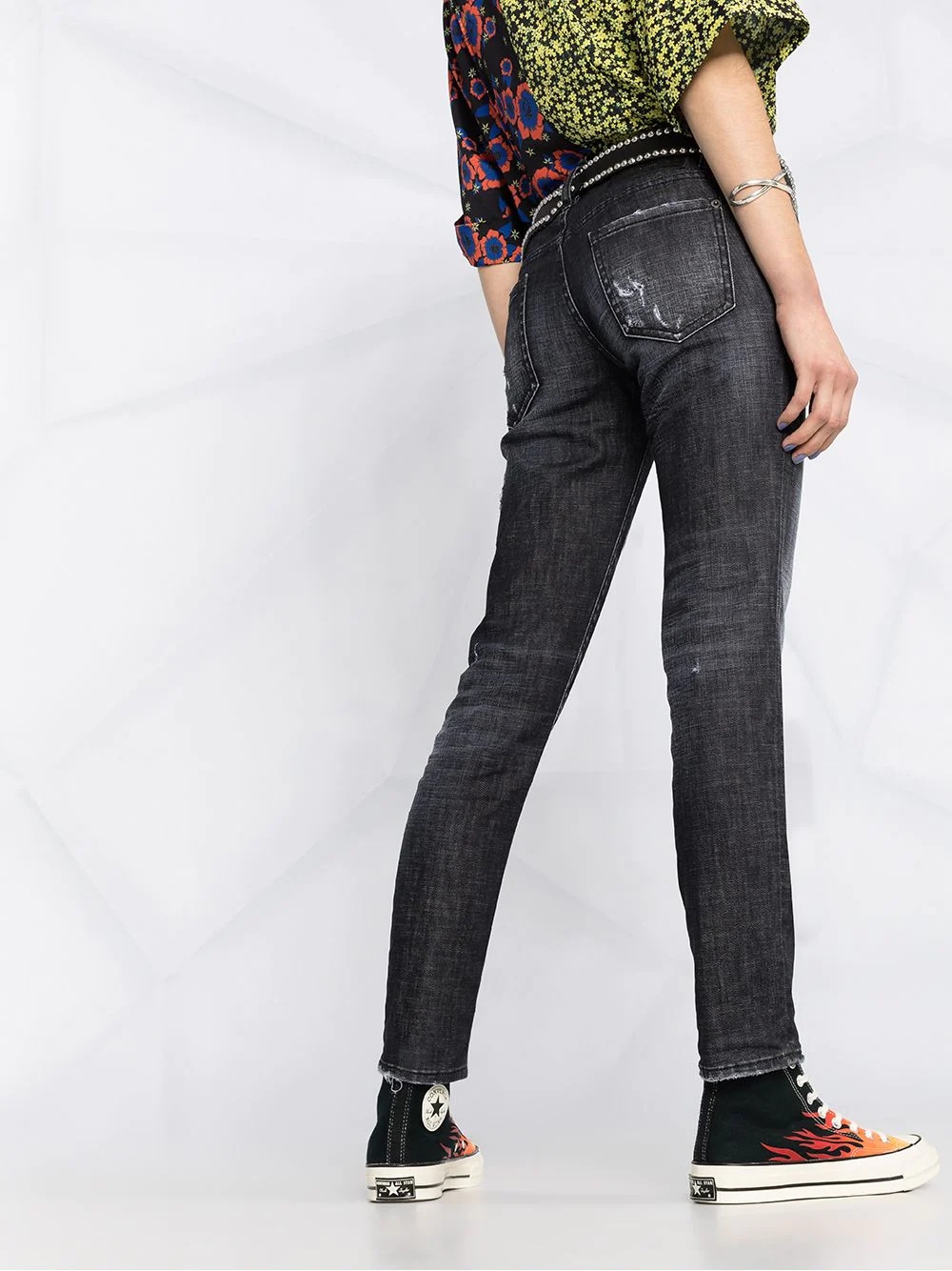 distressed skinny jeans - 6