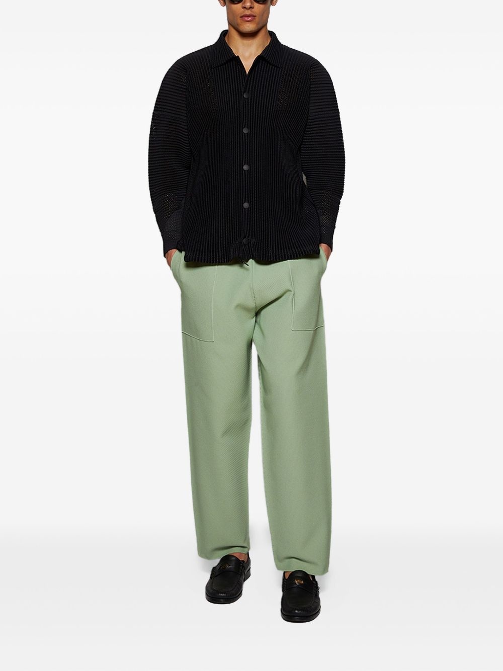pleated shirt jacket - 2