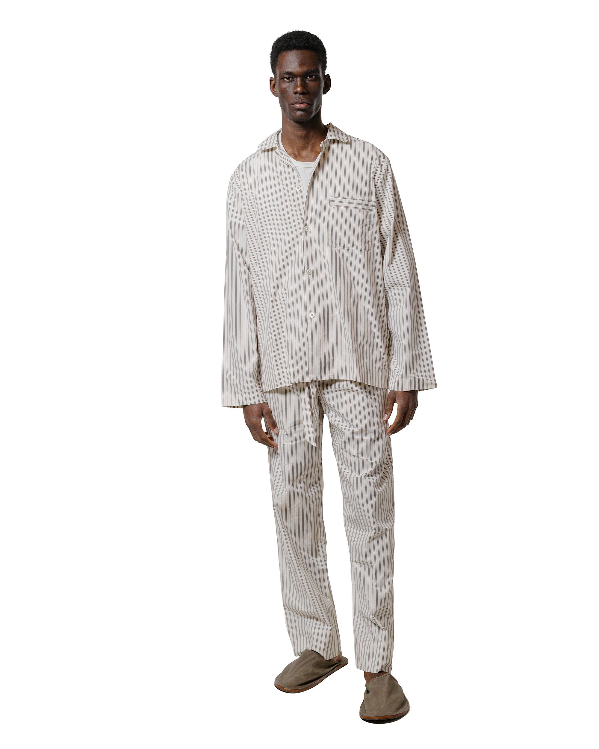 Tekla Poplin Pyjama Shirt Hopper Stripes - 4
