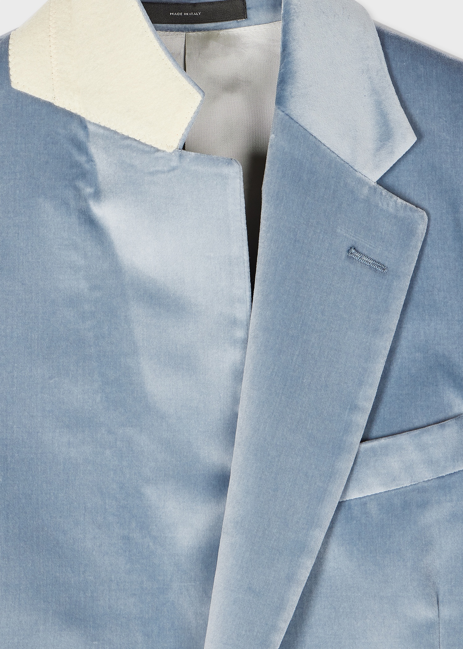 The Brierley - Sky Blue Velvet Blazer - 4
