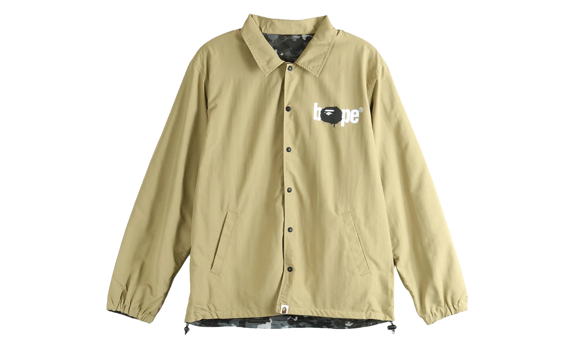 Bape Reversible Coach Jacket "Beige" 1M30140010 BEI - 1