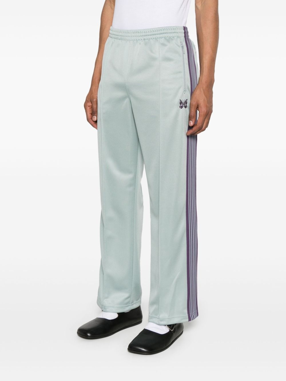butterfly-embroidered track pants - 3