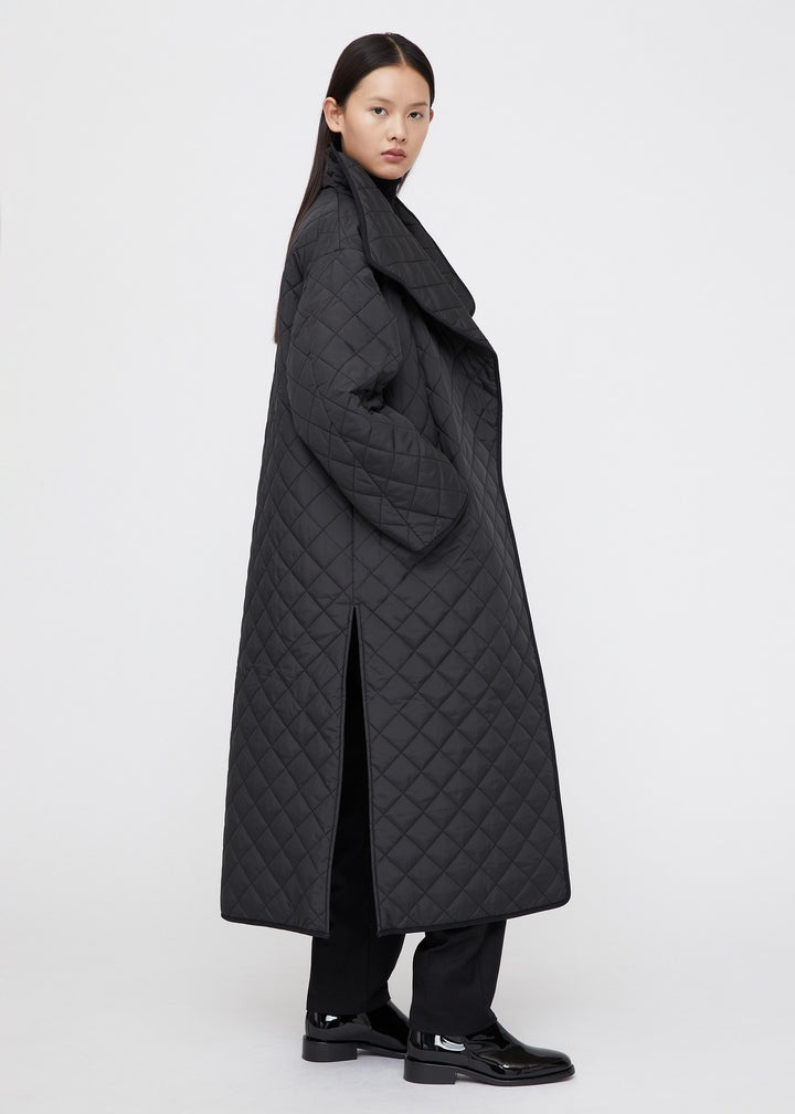 Signature quilted coat black - 3