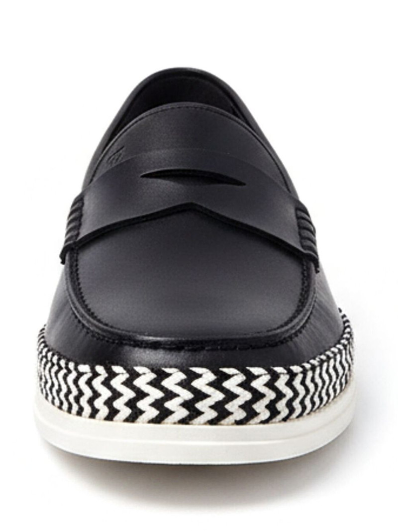 Tod's woven-trim loafers outlook
