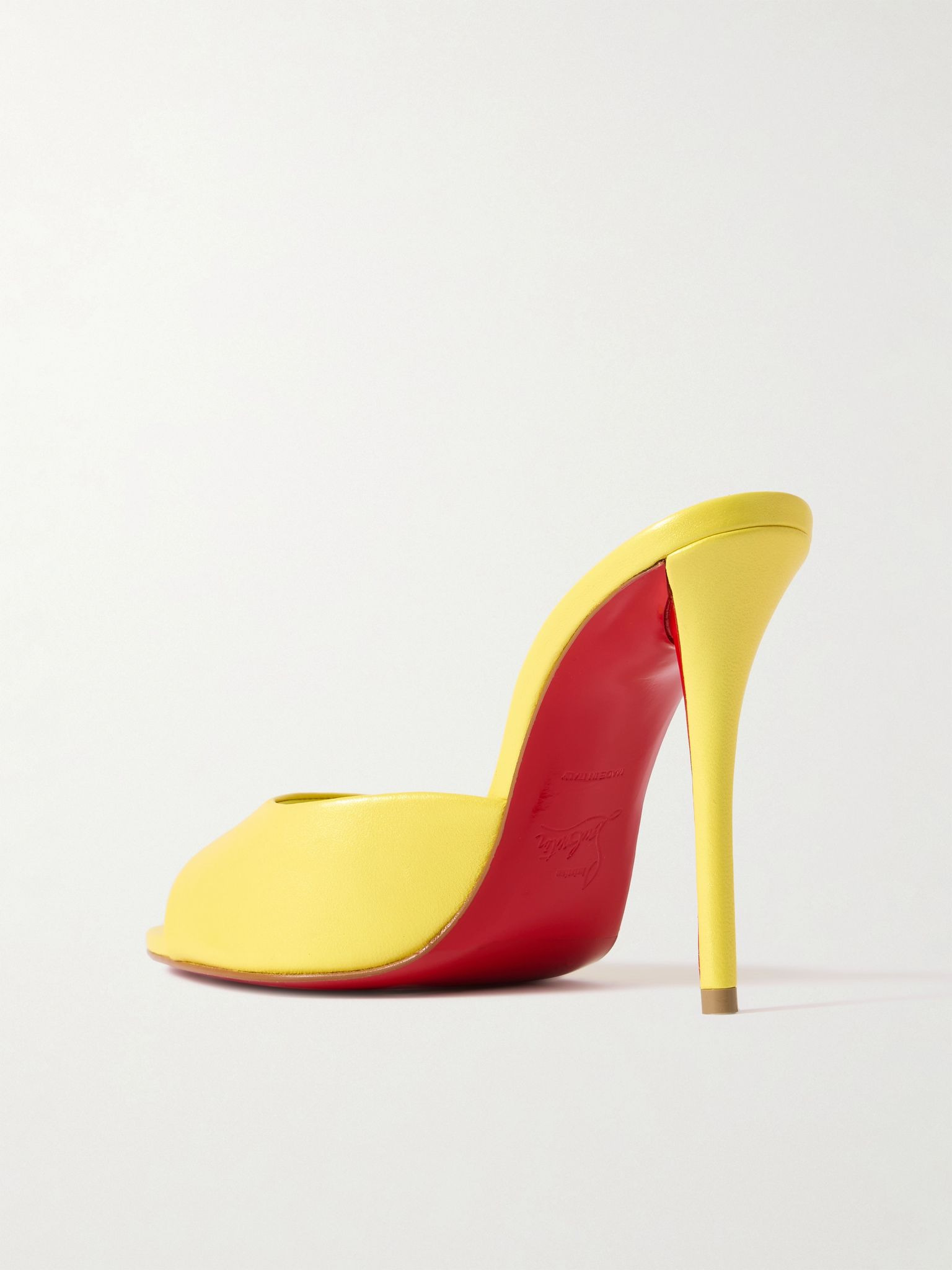 Miss Z 100 leather mules Yellow - 3