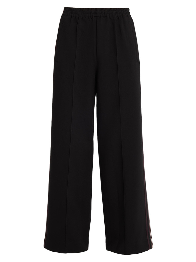 Women's Robyn Striped Wide-Leg Knit Pants - Black 1
