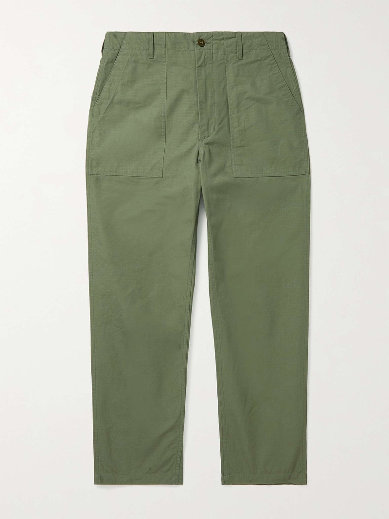 Fatigue Straight-Leg Canvas Trousers 1