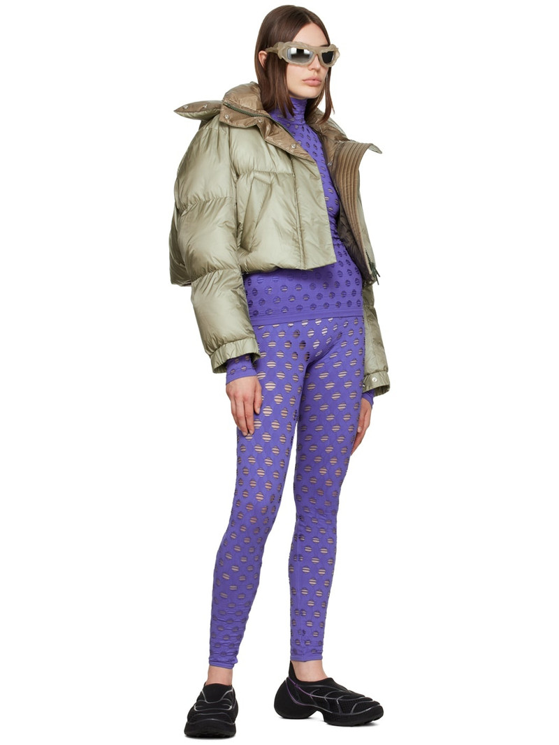 MAISIE WILEN Blue Perforated Leggings outlook