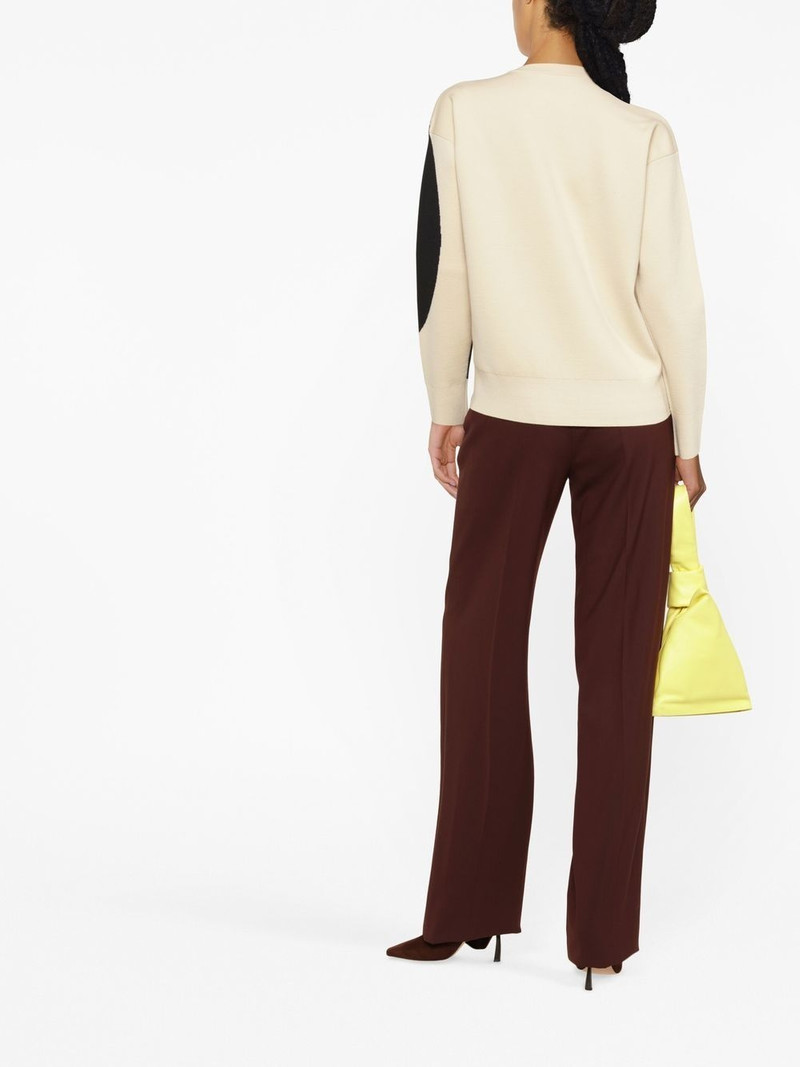 two-tone crew-neck jumper 4