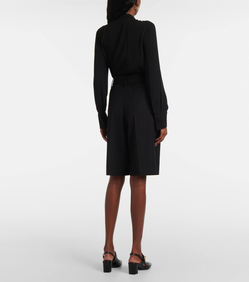 Virgin wool sablé Bermuda pants 3
