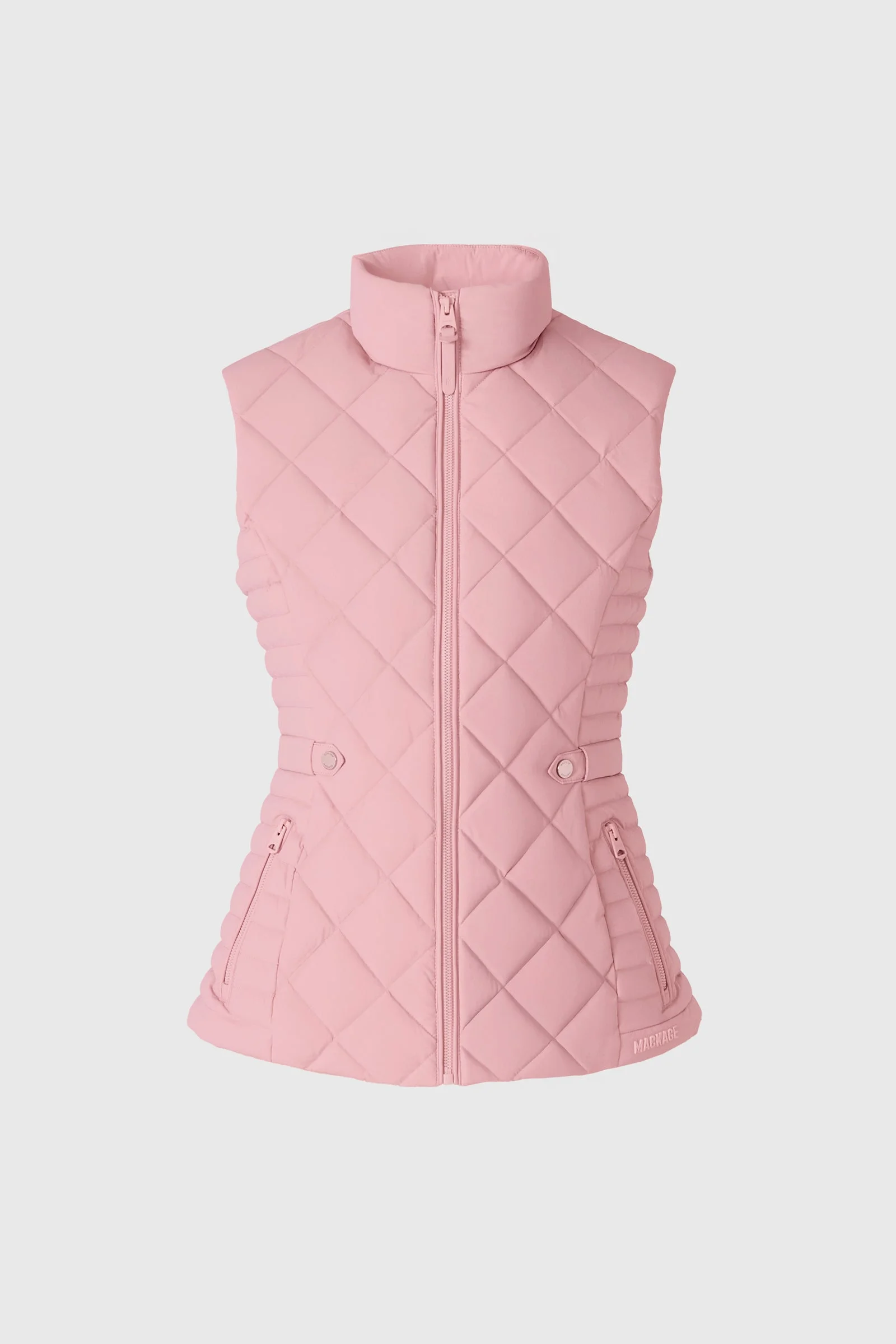 STEFANIA Diamond Quilted Down Vest - 1