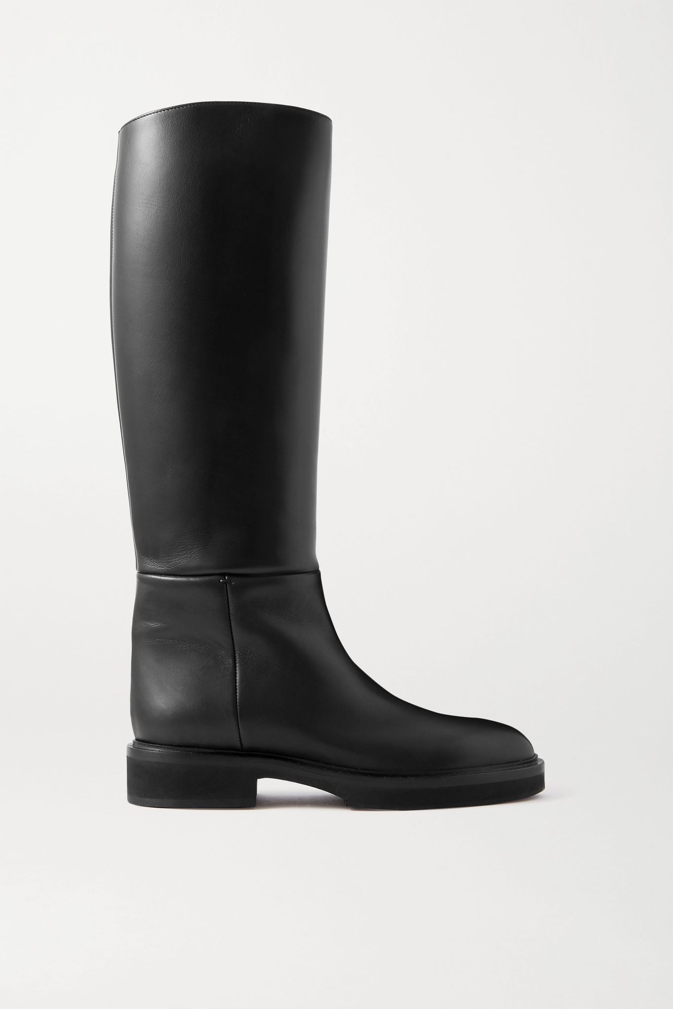 Derby leather knee boots - 1